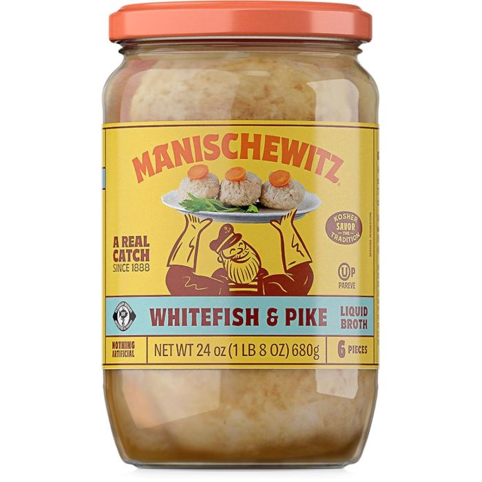 MANISCHEWITZ: Whitefish and Pike in Liquid Broth, 24 oz