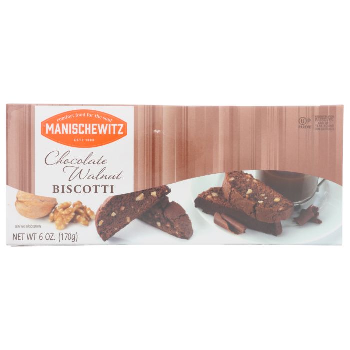 MANISCHEWITZ: Biscotti Choc Walnut, 6 oz