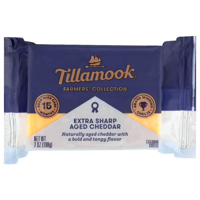 TILLAMOOK: Farmers Collection Extra Sharp Aged Cheddar Cheese, 7 oz