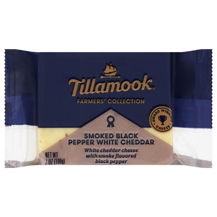 TILLAMOOK: Smoke Black Pepper White Cheddar Cheese, 7 oz