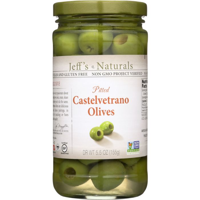 JEFFS NATURALS: Pitted Castelvetrano Olives, 5.5 oz