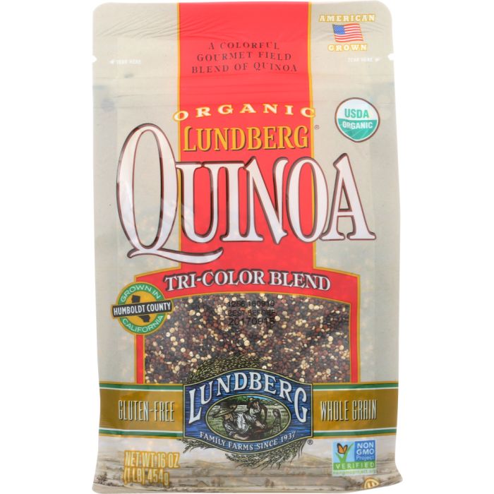 LUNDBERG: Organic Tri-Color Blend Quinoa, 1 lb