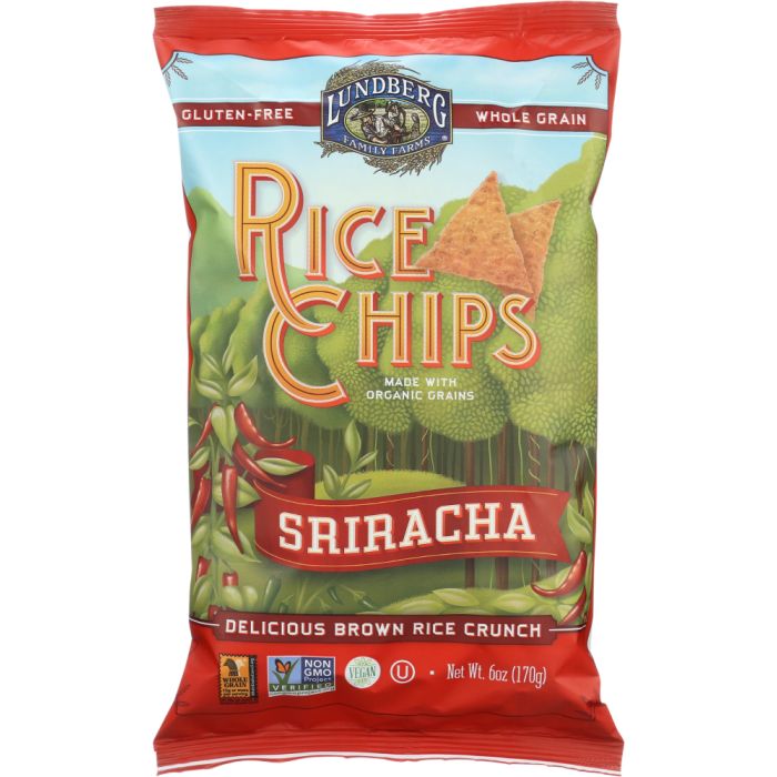 LUNDBERG: Sriracha Rice Chips, 6 oz