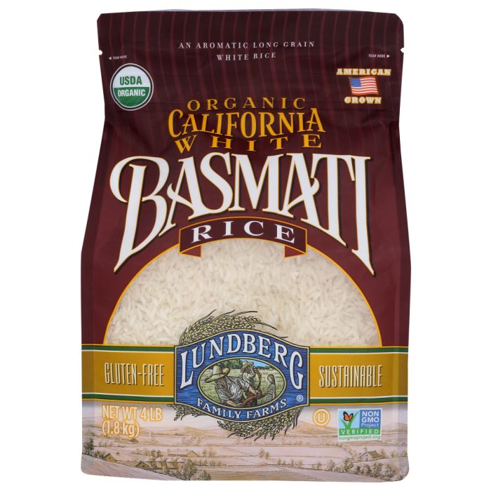 LUNDBERG: California White Basmati Rice, 4 lb