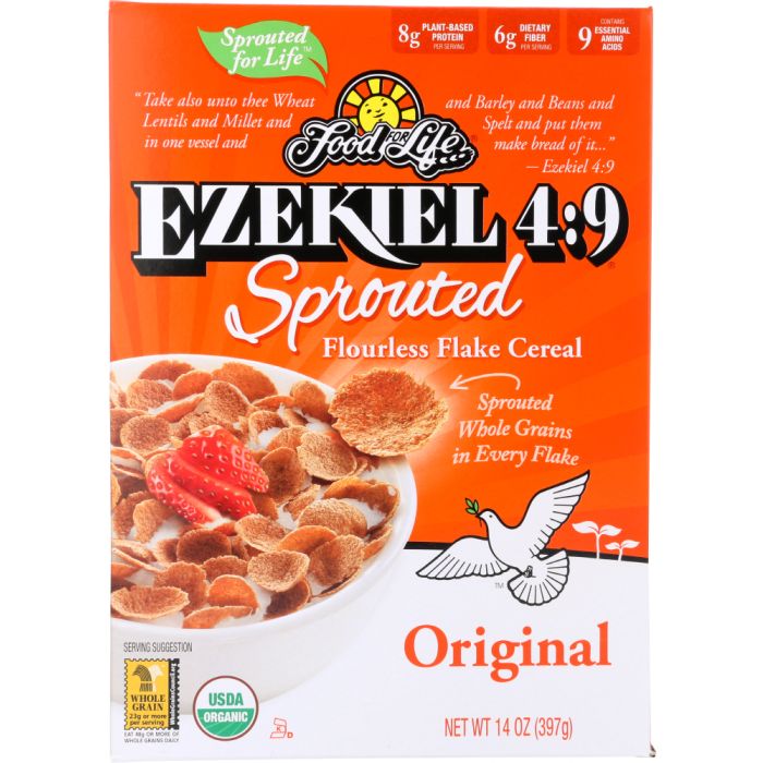 FOOD FOR LIFE: Cereal Flaked Sprouted Original, 14 oz