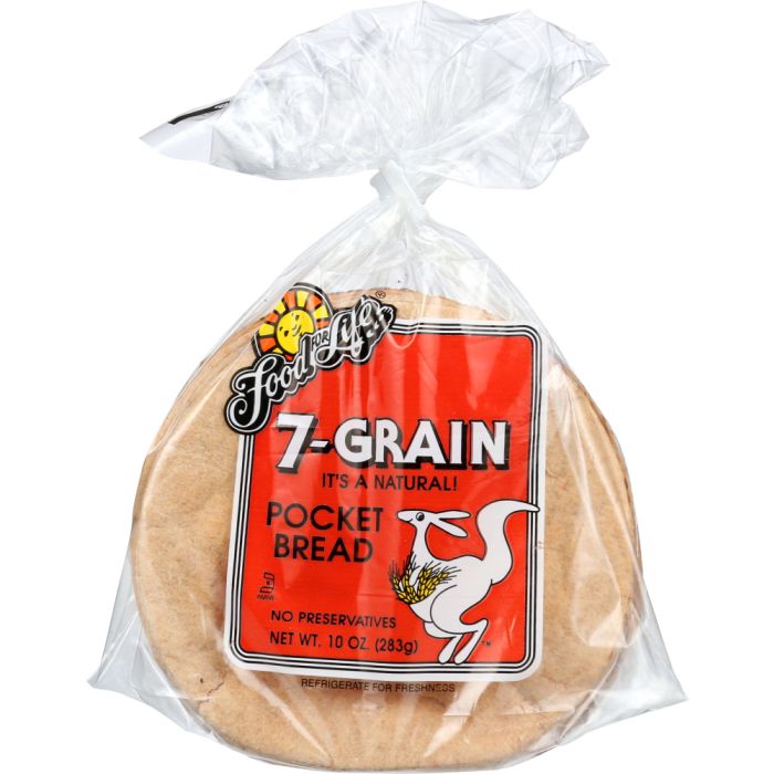 FOOD FOR LIFE: 7-Whole Grain Pocket Bread, 10 oz