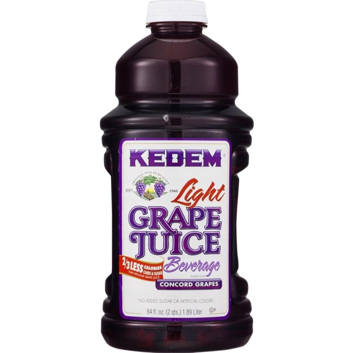 KEDEM: Light Concord Grape Juice, 64 oz
