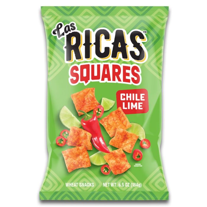LAS RICAS: Squares Chile Lime Snacks, 6.5 oz
