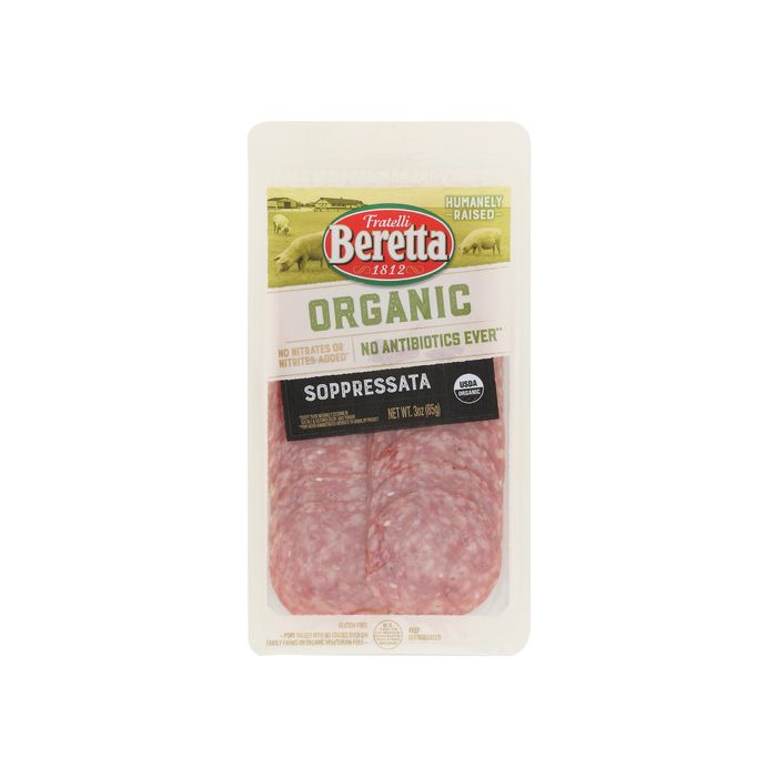 BERETTA: Organic Sopressatta Presliced, 3 oz