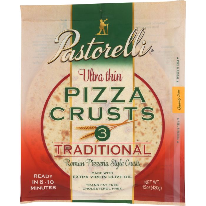 PASTORELLI: Ultra Thin Traditional Pizza Crusts, 15 oz