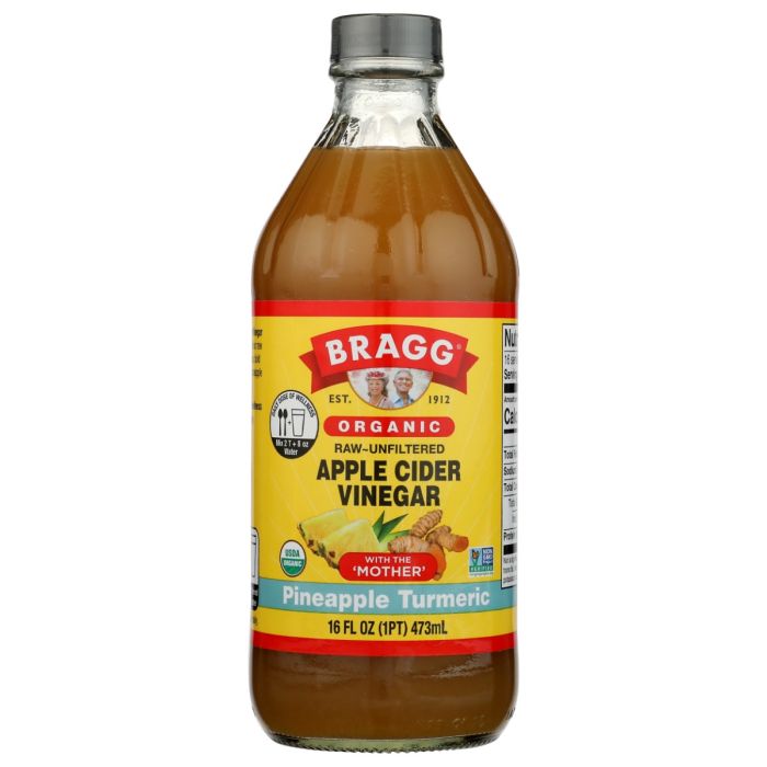 BRAGG: Organic Apple Cider Vinegar Pineapple Turmeric, 16 fo
