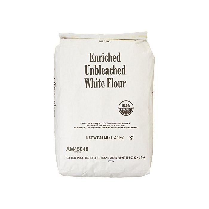 ARROWHEAD MILLS: Organic Unbleached White Flour, 25 lb