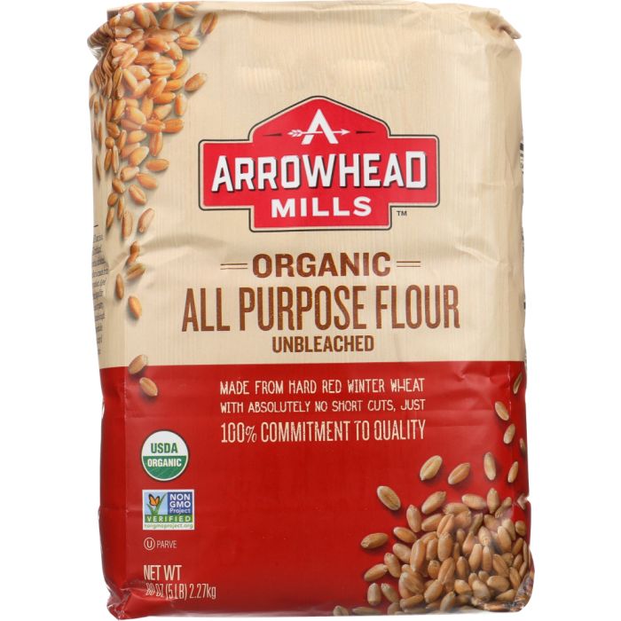 ARROWHEAD MILLS: Organic Unbleached All Purpose Flour, 5 lb