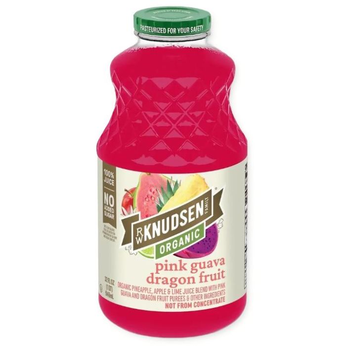 RW KNUDSEN: Organic Pink Guava Dragon Fruit Juice, 32 fo