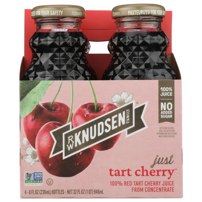 RW KNUDSEN: Just Tart Cherry Juice 4Pk, 32 oz