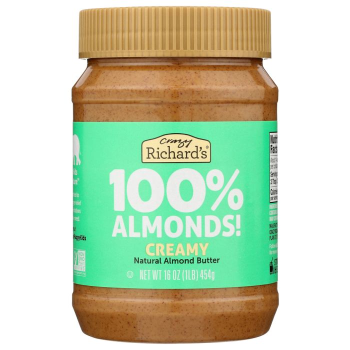 CRAZY RICHARD: Almond Butter, 16 oz