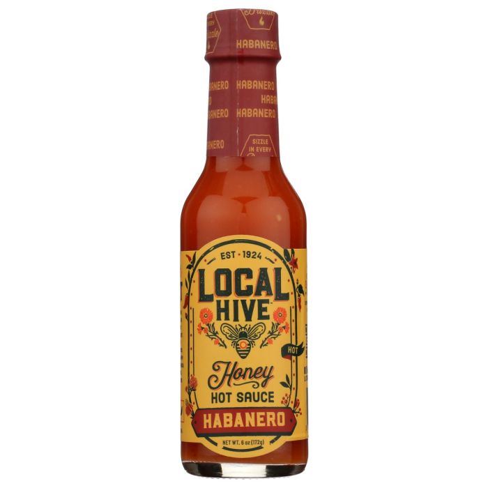 LOCAL HIVE: Habanero Honey Hot Sauce, 6 oz