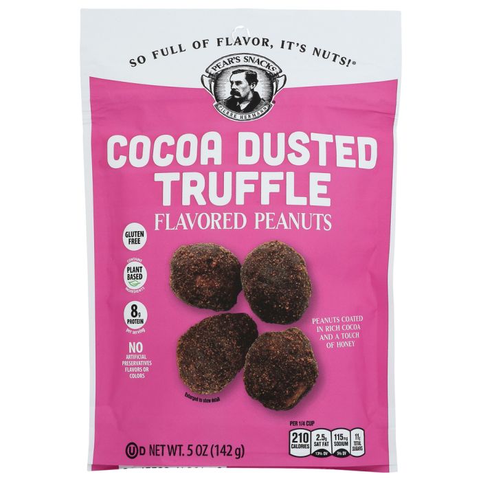 PEAR'S SNACKS: Peanuts Cocoa Dusted Truf, 6 oz