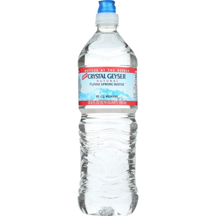 CRYSTAL GEYSER: Natural Alpine Spring Water Sport Cap, 700 ml
