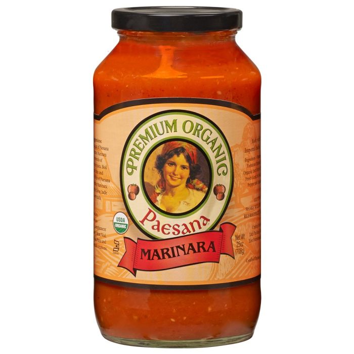 PAESANA: Sauce Marinara Premium Organic, 25 oz