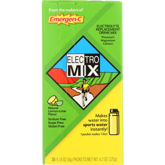 ALACER: Electro Mix Lemon-Lime 30 packets, 0.14 oz (4 g) each