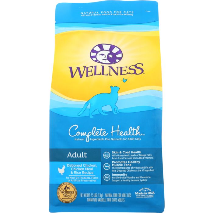 WELLNESS: Dry Chicken Complete Health Cat Food, 2.5 lb