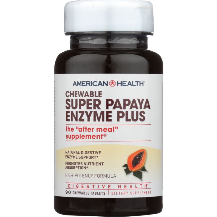 AMERICAN HEALTH: Chewable Super Papaya Enzyme Plus, 90 Tablets