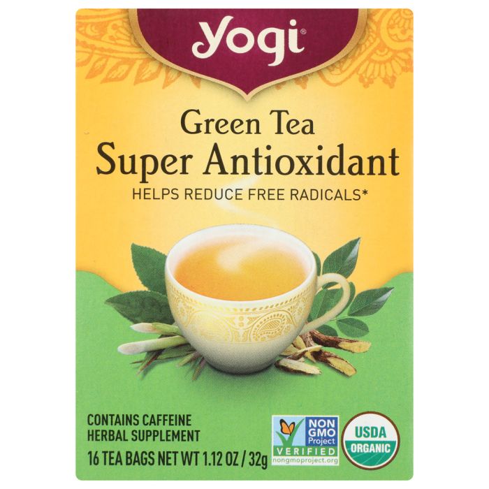 YOGI TEA: Herbal Green Super Anti-Oxidant, 16 Tea Bags