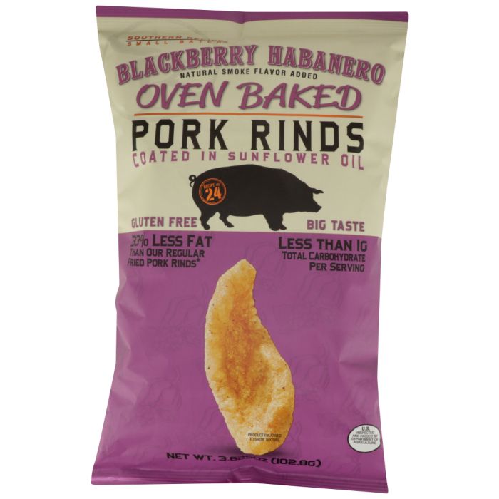 SOUTHERN RECIPE SMALL BATCH: Pork Rinds Blkbry Hbnro, 3.625 oz				