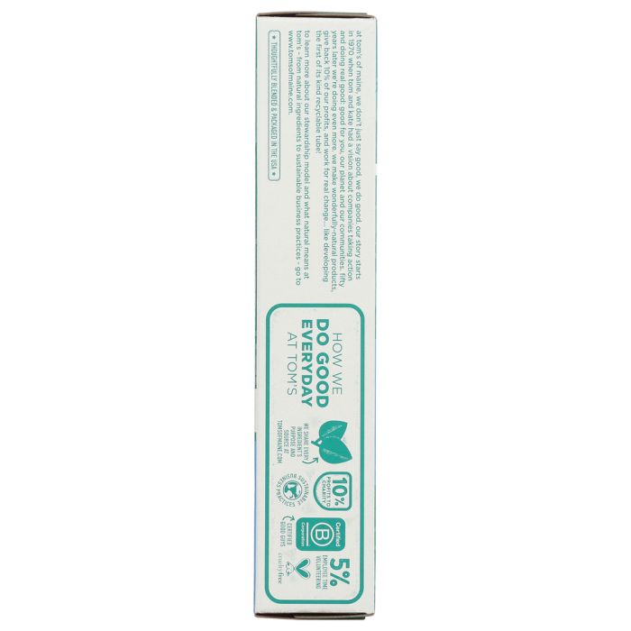 TOMS OF MAINE: Toothpaste White Gel Mint Sweet, 4.7 oz