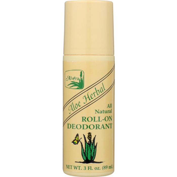 ALVERA: All Natural Roll-On Deodorant Aloe Herbal, 3 oz