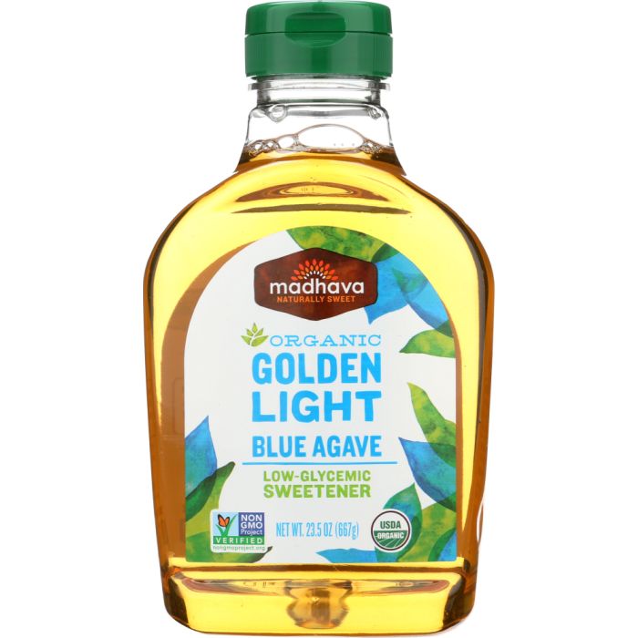 MADHAVA: Organic Golden Light Blue Agave, 23.5 oz