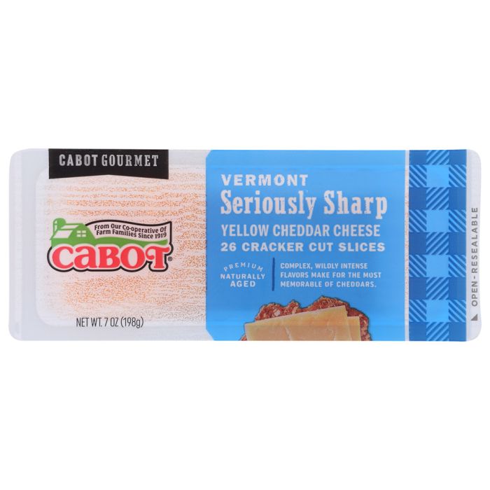 CABOT: Seriously Sharp Yellow Cheddar Cheese Cracker Cuts, 7 oz