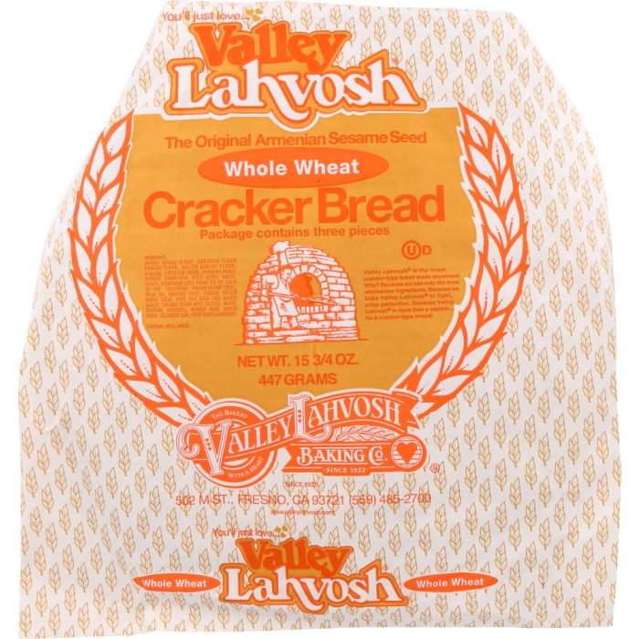 VALLEY LAHVOSH: Cracker Round 15" Cracked Wheat, 15.75 oz