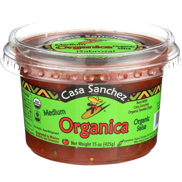 CASA SANCHEZ FOODS: Organic Salsa Medium, 15 oz