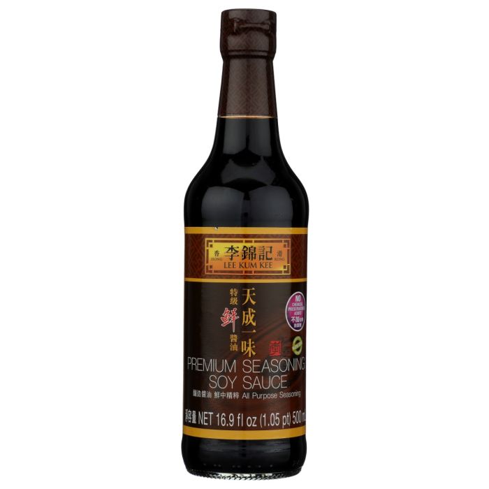 LEE KUM KEE: Premium Seasoning Soy Sauce, 16.9 fo