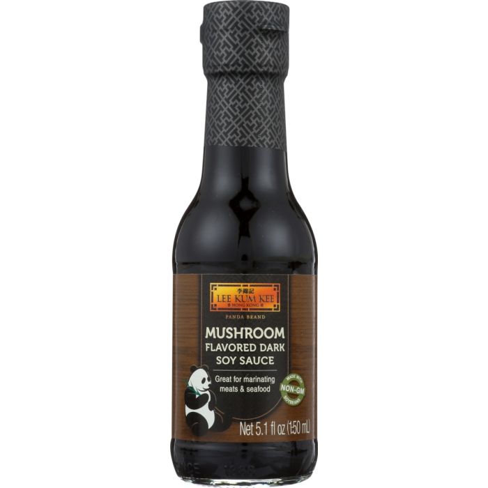 LEE KUM KEE: Panda Brand Mushroom Flavored Dark Soy Sauce, 5.1 oz