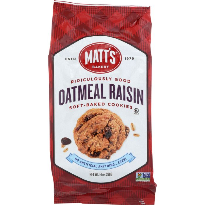 MATTS COOKIES: Cookies Oatmeal Raisin, 14 oz