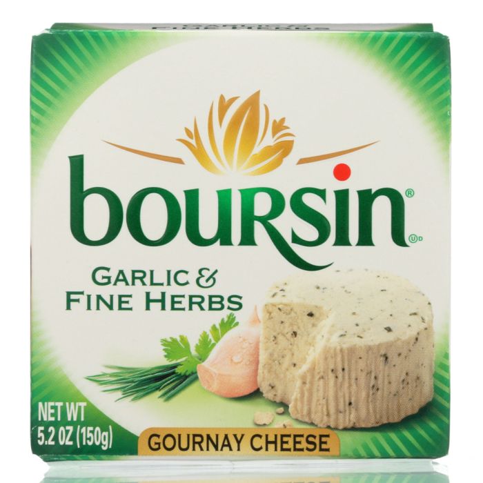 BOURSIN: Garlic & Fine Herbs Gournay Cheese, 5.2 oz