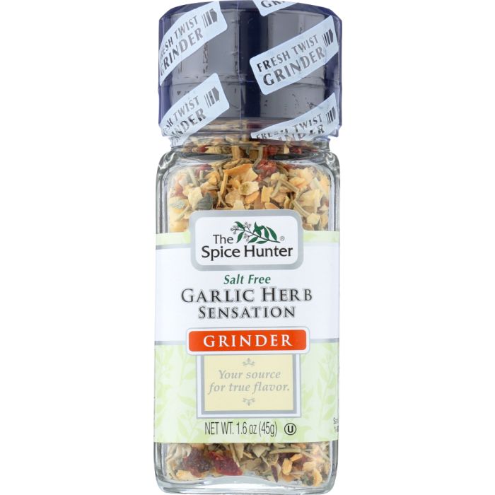 SPICE HUNTER: Salt Free Garlic Herb Sensation Grinder, 1.6 oz