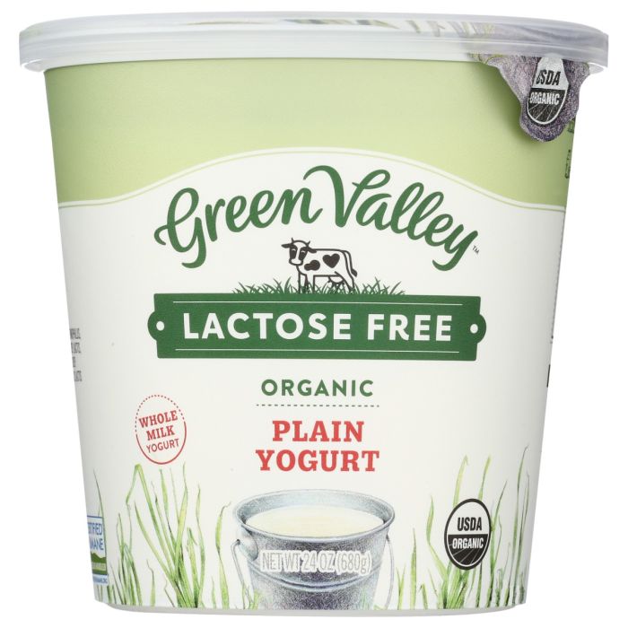 GREEN VALLEY CREAMERY: Lactose Free Organic Plain Whole Milk Yogurt, 24 oz