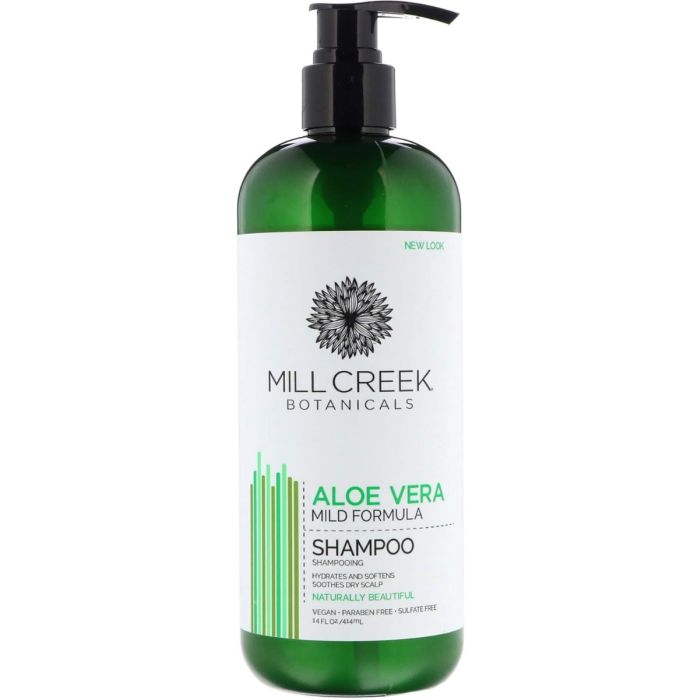 MILL CREEK: Aloe Vera Shampoo Mild Formula, 14 oz