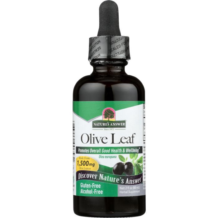 NATURE'S ANSWER: Olive Leaf Alcohol-Free 1,500 mg, 2 oz