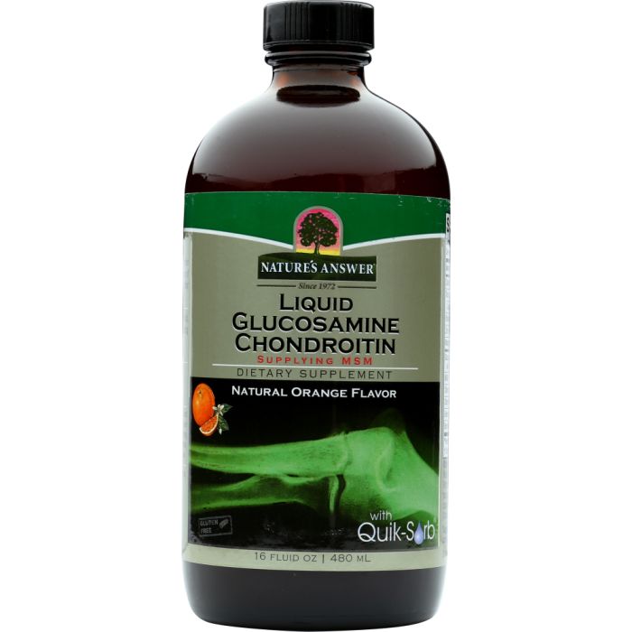 NATURES ANSWER: Glucosamine and Chondroitin Liquid, 16 oz