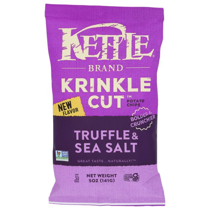 KETTLE FOODS: Krinkle Cut Truffle and Sea Salt, 5 oz