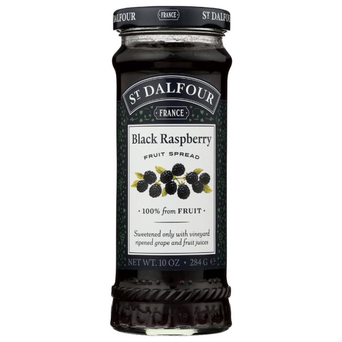 ST DALFOUR: Black Raspberry Fruit Spread, 10 oz