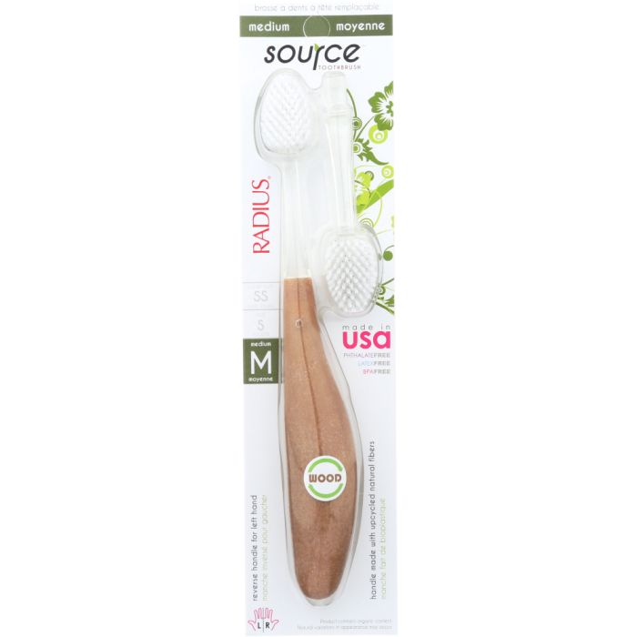 RADIUS: Source Toothbrush with Replacement Head Medium Bristle, 1 ea