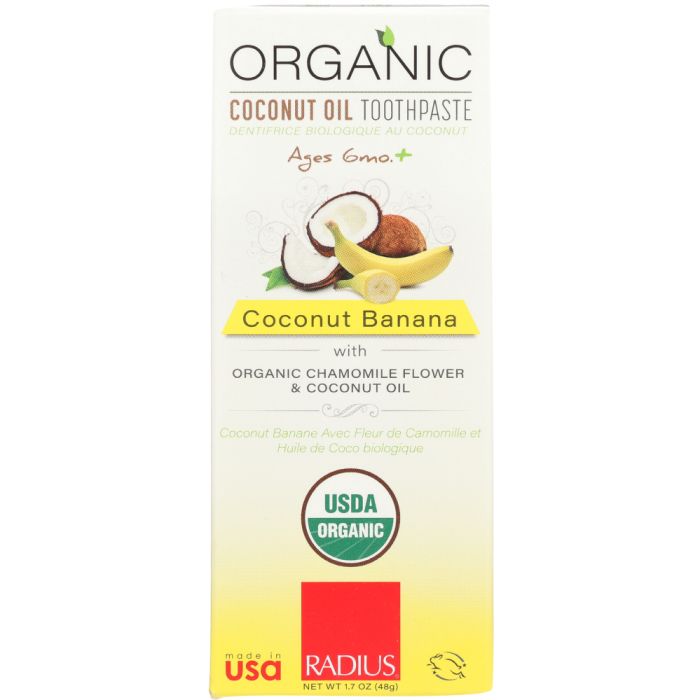 RADIUS: Toothpaste Coconut Banana Organic, 1.7 oz