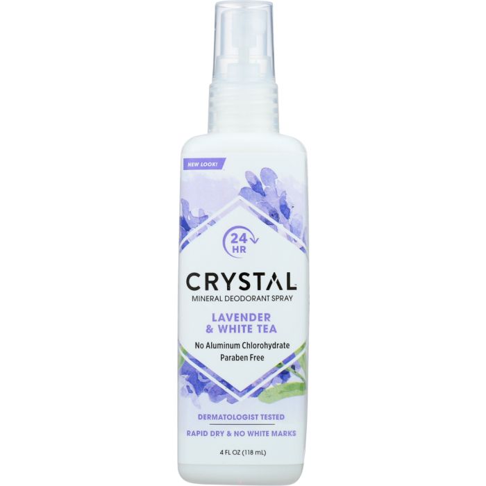 CRYSTAL: Mineral Deodorant Spray Lavender and White Tea, 4 oz