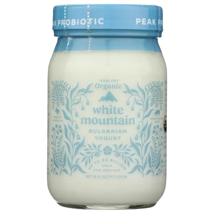 WHITE MOUNTAIN: Non-Fat Bulgarian Probiotic Yogurt, 16 oz